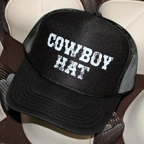Cowboy Hat Trucker Hat | Vintage Trendy Funny Cowgirl Country Western Summer | Premium Mesh Foam Snapback Hat for Men & Women thumbnail 2