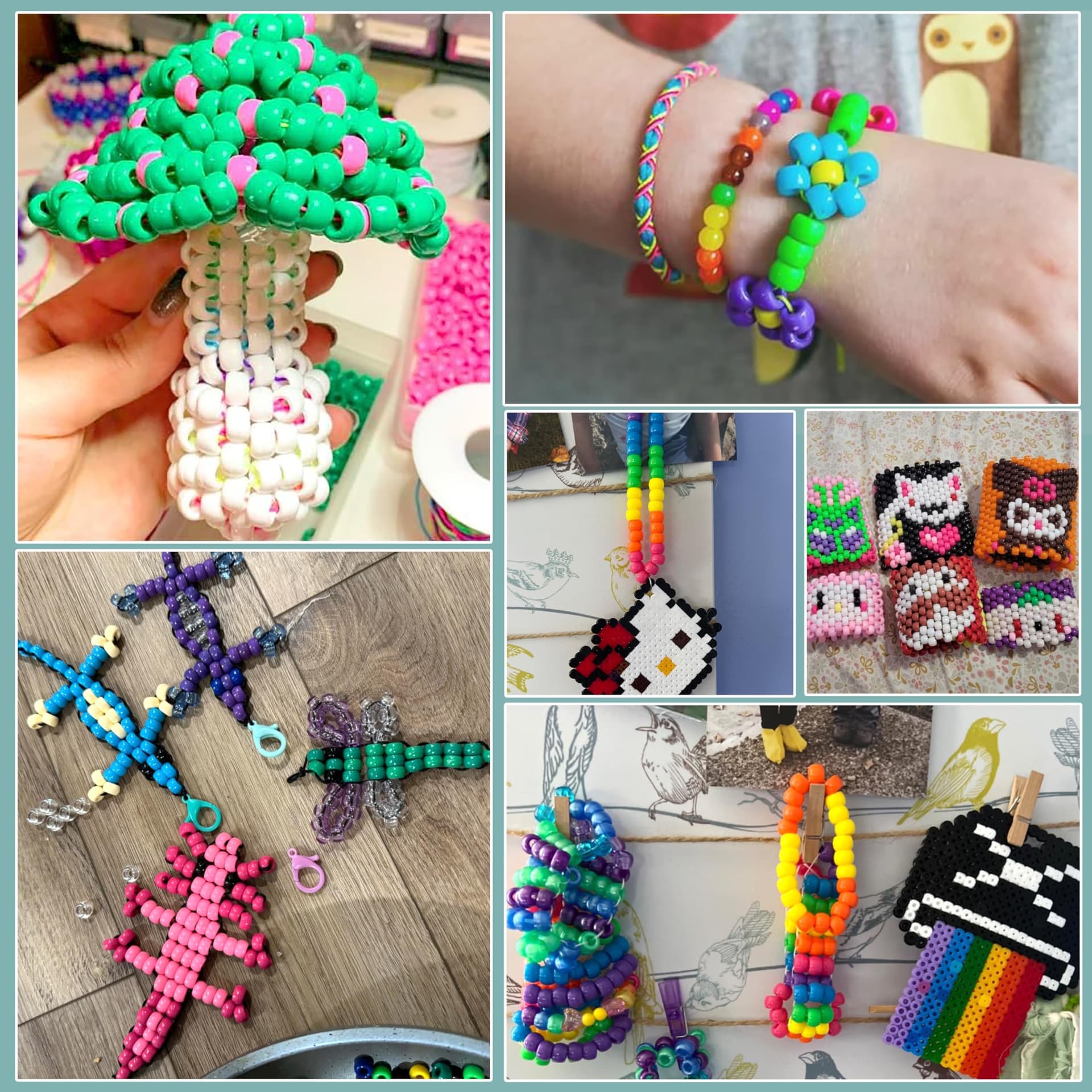 Pony Beads for Bracelets 3600 Pieces Plastic Beads for Friendship Bracelets Necklace 6x9mm 18 Solid Colors thumbnail 6