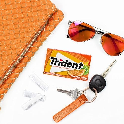 Trident Sugar-Free Chewing Gum Variety Pack Candy, Watermelon Twist & Tropical Twist Flavor, Bulk, 15 Packs of 14 Pieces (210 Total Pieces) thumbnail 6
