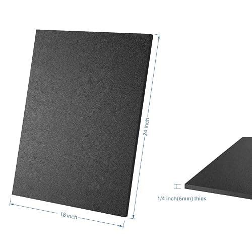 KAITELA ABS Plastic Sheet 18" x 24" x 1/4" Thick (6mm) Black Rigid Moldable Thermoplastic Board for Crafts, DIY Projects, Home Decor - Textured & Smooth Surface, Pack of 2 - 18" x 24", 1/4" Thick - 2 thumbnail 4