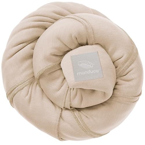manduca Sling - Babytragetuch - Elastische Babytrage für Neugeborene von der Geburt bis zu 15 kg - Bio-Baumwolle - GOTS zertifiziert - Powder - Image 1