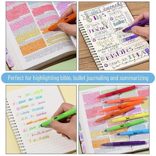 Mr. Pen No Bleed Gel Highlighter, Bible Highlighters, Assorted Colors, Pack of 8 thumbnail 5