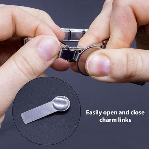 Fablinks Italian Charm Bracelet Tool, Stainless Steel Charms Opening Tools, Easy Opener Compatible with Standard 9mm Link Bracelets thumbnail 3