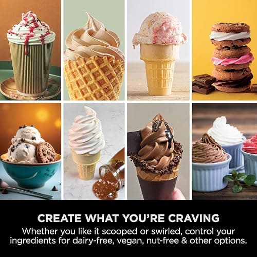 Ninja CREAMi Scoop and Swirl Soft Serve and Ice Cream Maker with 2x Tubs, 13 Functions, Makes Ice Cream, Soft Serve, Gelato, Sorbet, Milkshakes and More, Mix-In Option, Platinum Silver, NC701UK thumbnail 11