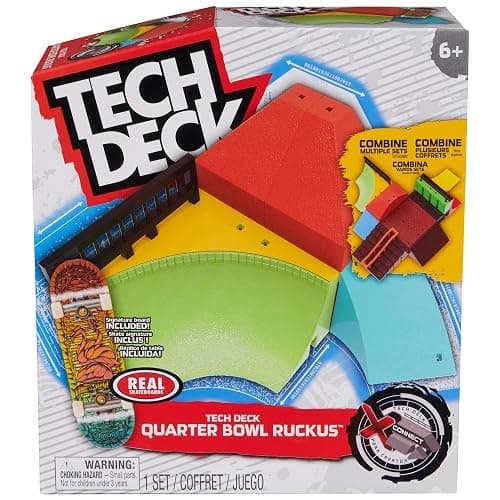 Tech Deck, Quarter Bowl Ruckus X-Connect Park Creator, Customizable and Buildable Ramp Set with Exclusive Fingerboard, Kids Toy for Ages 6 and up thumbnail 8