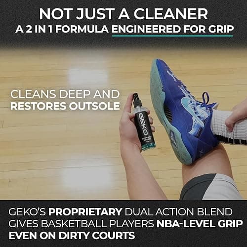 Geko 2-in-1 Grip Restore & Cleaner – #1 Basketball, Golf, Football, Volleyball, and Baseball Grip Spray – Restores Shoe, Grip & Glove Traction, Removes Dirt & Oil, Restores Control & Consistency thumbnail 2