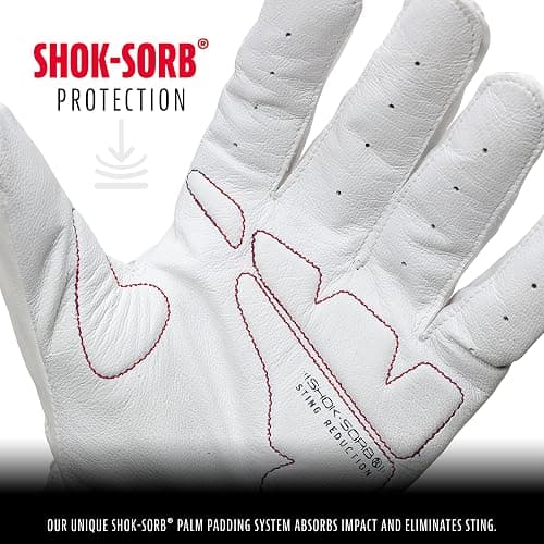 Franklin Sports MLB Baseball Batting Gloves - Shok-Sorb X Batting Gloves for Baseball + Softball - Adult + Youth Padded Non-Sting Batting Glove Pairs - Multiple Colors + Sizes thumbnail 3