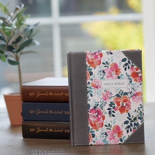 KJV Journal the Word Bible, Reflect, Journal or Create Art Next to Your Favorite Verses (Pink Floral Cloth over Board, Red Letter, Comfort Print: King James Version Holy Bible) thumbnail 11