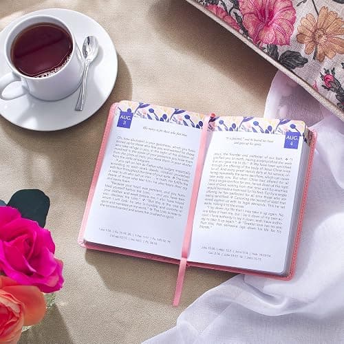 Daily Light For Women Classic Collection of 366 Devotional Scripture Readings from ESV Bible - Pink Faux Leather Flexcover Gift Book for Women w/Ribbon Marker, Gilt-Edge Pages thumbnail 3