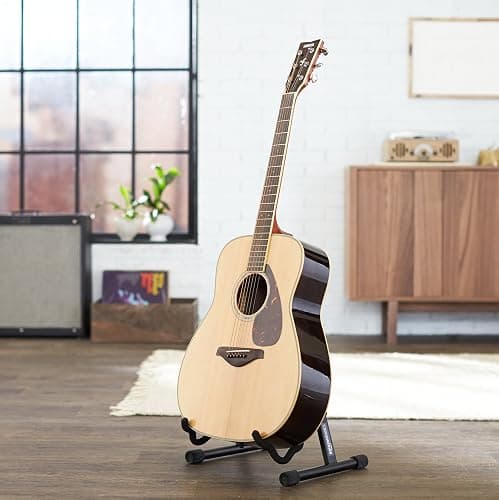 Amazon Basics Adjustable Folding Guitar Stand, A-shape, Fully Assembled - For School Music Program, Concerts & Multiple Users, Black, 8.66 x 15.16 x 3.74 inches thumbnail 10