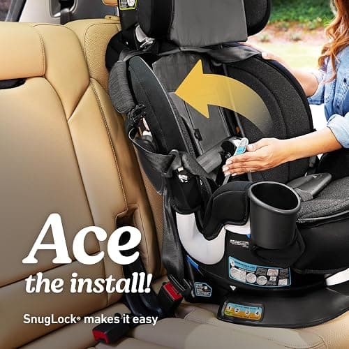 Graco Turn2Me 3-in-1 Rotating Convertible Car Seat, Cambridge, Rear-Facing Rotation Only, Forward-Facing Mode, Highback Booster Up to 100 lbs, Adjustable Headrest & Harness, Steel Reinforced Frame thumbnail 5