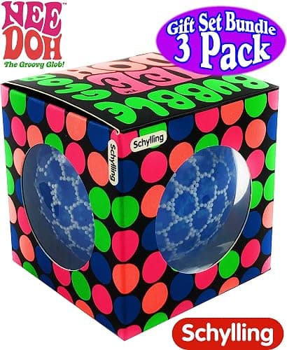 Needoh Schylling Bubble Glob Groovy Glob! Squishy, Squeezy, Stretchy Stress Balls Assorted Gift Set Party Bundle - 3 Pack Random Colors thumbnail 4
