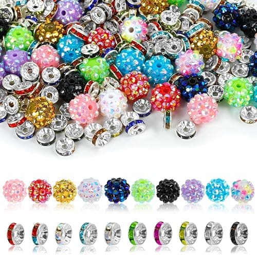 500 Pcs Beads for Pens - Focal Bead for Beaded Pens, Rhinestone Beads for Beadable, Spacer Bead for Keychains Bracelets Crafts - Image 1