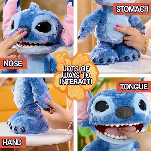 Disney Stitch Just Play Ultimate Interactive 17" Plush Toy, 100+ Sounds & Reactions, Inspired by Disney’s Live-Action Lilo & Stitch Film, New Movie Toy for Fans, Girls, Boys, Kids 3 and Up by thumbnail 5