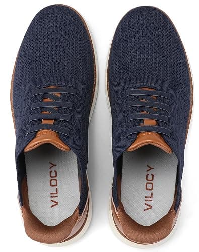 VILOCY Men's Slip on Casual Dress Tennis Walking Shoes Ease in Laceless Fashion Sneakers Breeze Business Oxfords thumbnail 7