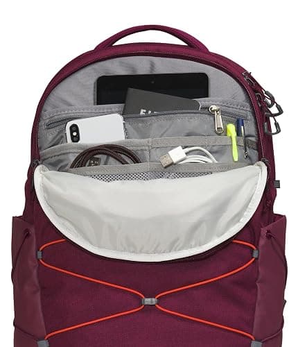 The North Face Women's Borealis Commuter Laptop Backpack, Boysenberry Light Heather/Fiery Red, One Size thumbnail 6