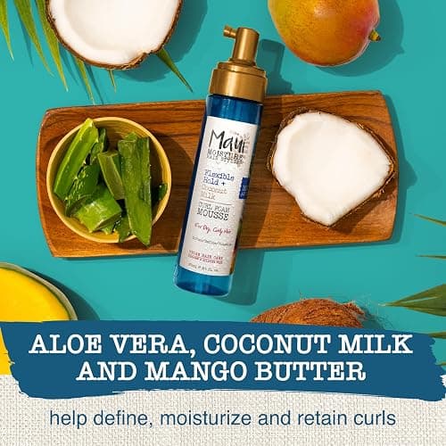 Maui Moisture Flexible Hold + Coconut Milk Curl Foam Mousse, for Curly Hair Styling, No Drying Alcohols, Parabens or Silicone, 8.5oz | for Curly Hair Styling thumbnail 3