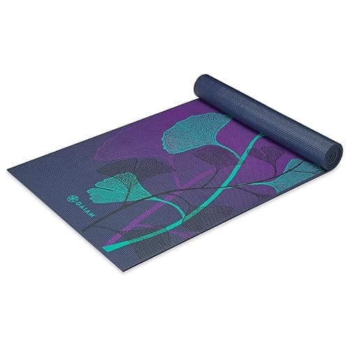 Gaiam Yoga Mat - Premium 6mm Print Extra Thick Non Slip Exercise & Fitness Mat for All Types of Yoga, Pilates & Floor Workouts (68"L x 24"W x 6mm Thick) - Image 1