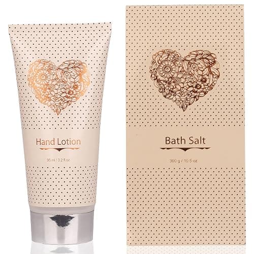 Spa Gift Basket – Bath and Body Set with Vanilla Fragrance by Lovestee - Gift Basket Includes Shower Gel, Body Lotion, Hand Lotion, Bath Salt, Eva Sponge and a Bath Puff thumbnail 3