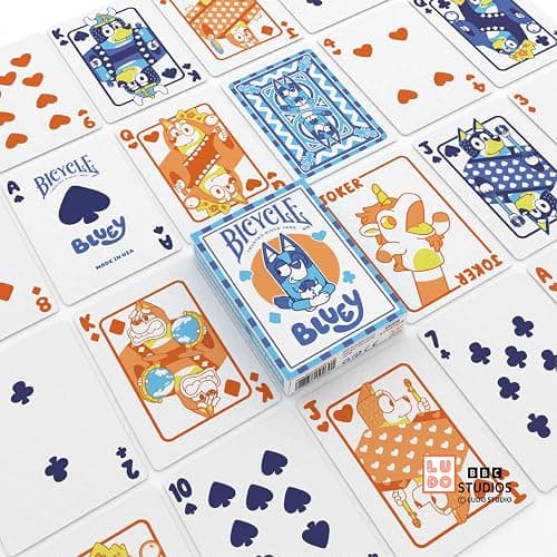 Bicycle Bluey Playing Cards Deck, Cute and Collectible Bluey Toys Deck of Card Game for Family Game Night Featuring Bingo, Chilli, and Bandit thumbnail 3