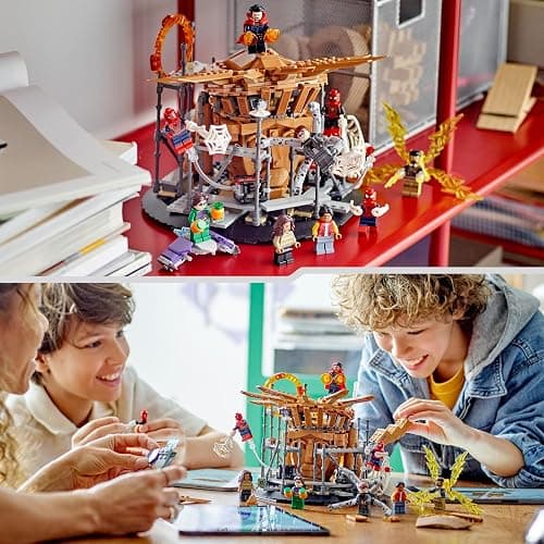 LEGO 76261 Marvel Spider-Man Final Battle Set, Recreate Spider-Man: No Way Home Scene with 3 Peter Parkers, Green Goblin, Electro, Sandman, Ned, Doctor Strange and MJ Minifigures, Collectible Model thumbnail 8