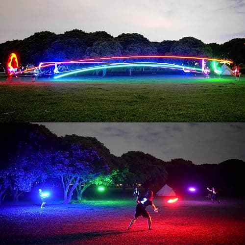 TOSY Flying Disc - 108 RGB Multicolor or 36 Monocolor LEDs, Super Bright, Smart Modes, Christmas Stocking Stuffers Gift, Camping Toy for Kid/Teen/Adult, Auto Light Up, Rechargeable, Waterproof, 175g thumbnail 2