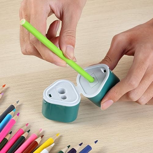 Mr. Pen- Pencil Sharpener for Colored Pencils, 3 Pack, 3 Hole, Pencil Sharpener Manual, Art, Jumbo, Artist thumbnail 8
