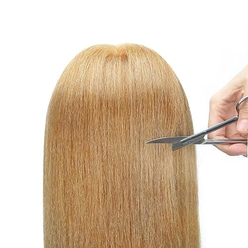 SOPHIRE 20-22 inches 100% Real Human Hair Mannequin Head with 9 Tools and Clamp, Hairdressers' Practice Training Head and Cosmotology Doll Head for Hairstyling and Braid - #27 thumbnail 7