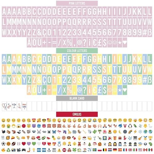 Pink Cinema Light Box with 400 Letters & Emojis & 2 Markers - BONNYCO | Led Light Box Home Office & Room Decor | Light Up Sign Letters Board Gifts for Women & Girls Christmas & Birthdays | Pink Decor - Pink thumbnail 4