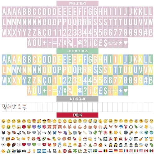 BONNYCO Pink Cinema Light Box with 400 Letters, Emojis, 2 Markers. Led Light Box Home Office and Room Decor, Cinema Led Sign Letters Board. Gifts for Women Girls Christmas Birthdays, Pink Decor thumbnail 5