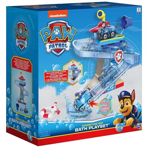 Paw Patrol, Adventure Bay Bath Playset with Light-up Chase Vehicle, Bath Toy for Kids Aged 3 and up thumbnail 7