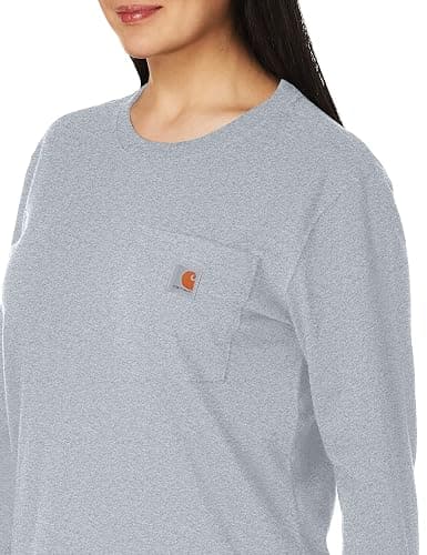 Carhartt Women's 103244 Women's WK126 Workwear Pocket Long Sleeve T-Shirt thumbnail 2