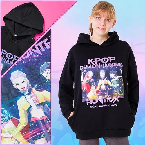 KPop Demon Hunters Hoodie for Girls Teens, Officially Licensed Warm Sweatshirt Pullover Cozy Hoodies Gifts for Girls thumbnail 4