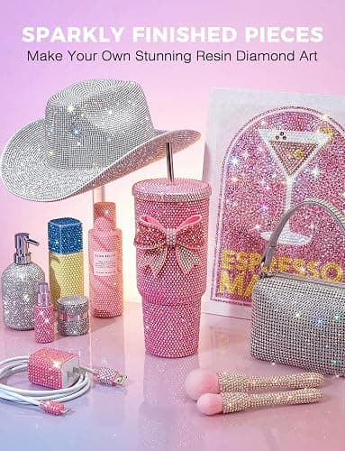Flatback Rhinestones for Bedazzling Kit with Glue, for Nail Gems and Charms | 3mm, 40 Colors, Diamond Art Accessories with B7000 Glue, Nail Art Tools, DIY Crafts, for Phone Cases, Tumblers & Clothes thumbnail 2