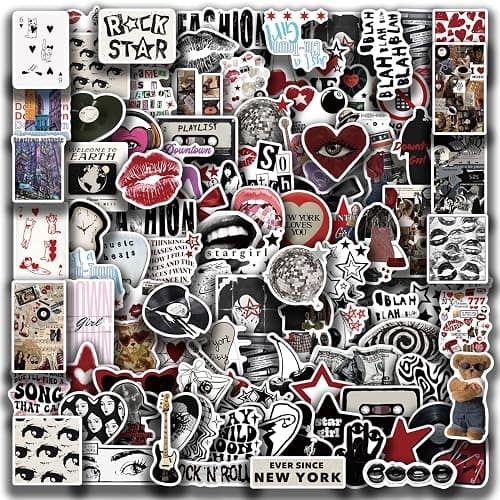 Lot de 100 autocollants Y2K Grunge Aesthetic Downtown Girls, autocollants tendance des années 2000 pour bouteilles d'eau, ordinateur portable, skateboard, imperméables en vinyle - Image 1
