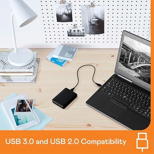 WD 2TB Elements Portable External Hard Drive for Windows, USB 3.2 Gen 1/USB 3.0 for PC & Mac, Plug and Play Ready - WDBU6Y0020BBK-WESN thumbnail 5