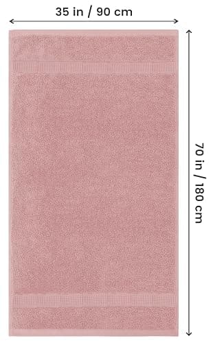 Utopia Towels Luxurious Jumbo Bath Sheet 2 Piece, 600 GSM, 35 by 70 Inches, 100% Ring Spun Cotton, Highly Absorbent and Quick Dry Extra Large Bath Towel, Super Soft Towel, Dusty Pink thumbnail 3