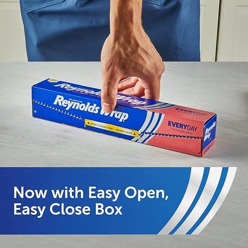 Reynolds Wrap Everyday Strength Aluminum Foil Roll, Freezer and Grill Safe, Great for Foil Packets and Home Cooking, 12 Inches Wide, 200 Total Sq. Ft. thumbnail 3
