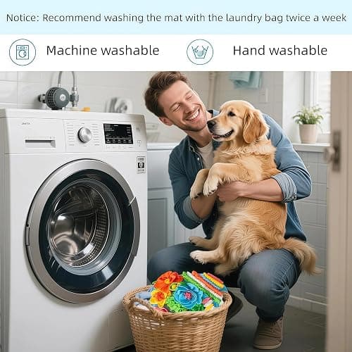 nestery Small Snuffle Mat for Dogs - Dog Food Mat for Mental Stimulation, Stress Relief and Training - Snuffle Mats Non-Slip Encourages Natural Foraging for Small Medium Dog, Puppy, Cat, Rabbit 15.4in thumbnail 6