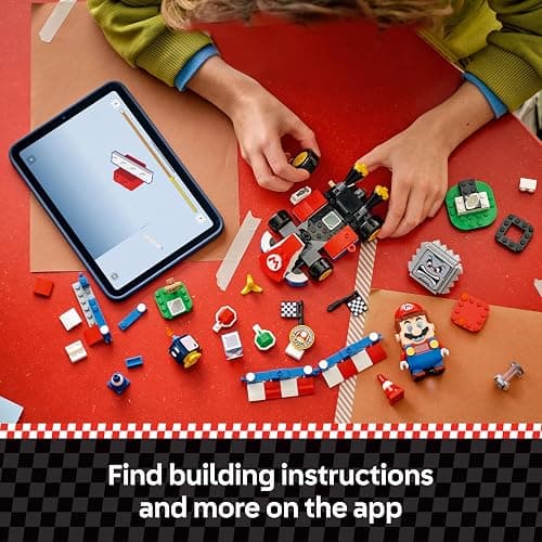 LEGO Mario Kart – Interactive Mario & Standard Kart - Toy Race Course with a Car, 3 Figures, a Podium & Barriers - Gamer Gift for 7+ Year Old Boys & Girls - 72043 thumbnail 9