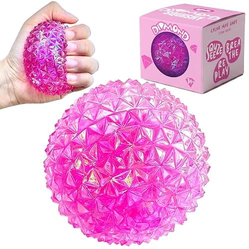 Kiedle Premium Diamond Stress Ball, Odor-Free Slow Rise Cool Sensory Squishy Nice Squeeze Fidget Cute Toy - Easy to Clean - Durable - Gift-Ready - Children Safety Certificate & ASTM Certified 3+ - Image 1