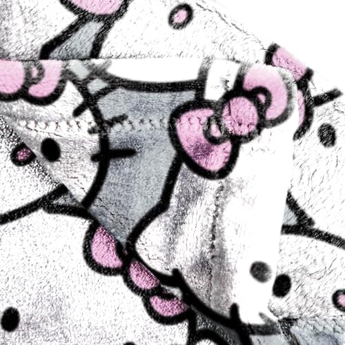 Jay Franco Hello Kitty Throw Blanket - Plush 46" x 60" Throw - Soft Fleece, Cozy Blanket - 46 x 60 inch - White - Hello Kitty thumbnail 5