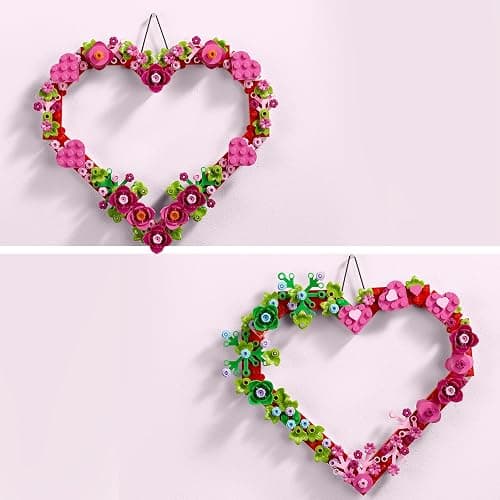 LEGO Cuore Ornamento Giocattolo - Kit di Arti e Mestieri - Modello Artistico da Esposizione con Fiori, Foglie e Cuoricini - Regalo di Compleanno per Bambine e Bambini da 9 Anni in su - 40638 thumbnail 5