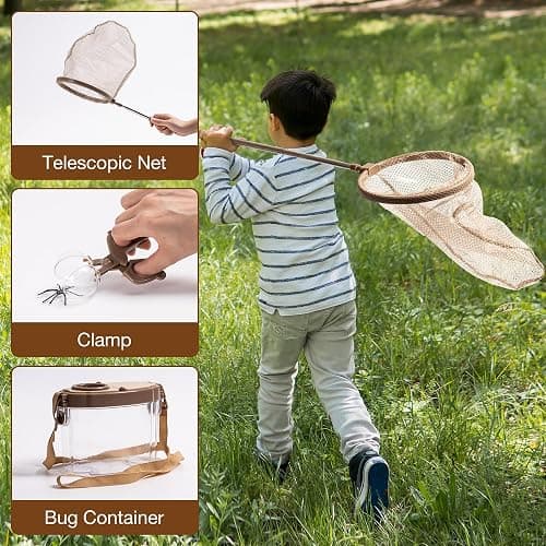 ROBUD Kids Explorer Kit, Bug Catcher Kit with Bag Kit, Outdoor Exploration Set for Camping, Montessroi Toy for Kids Coming Closer to Nature，WRP07 thumbnail 6