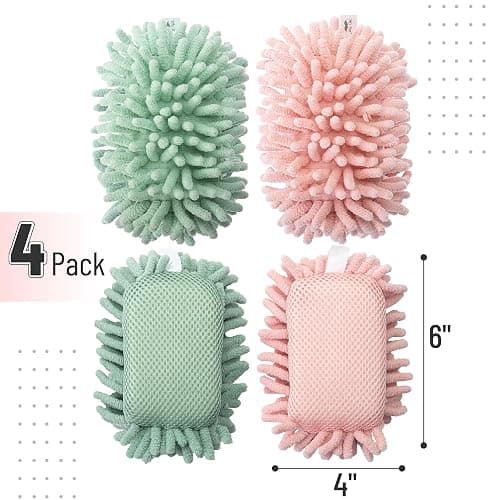 Mr. Pen- Magnetic Microfiber Shag Whiteboard Erasers, 4" x 6", 4 Pack | Dual Surface, Washable Large Dry Erase Board Cleaner for Chalk, Marker, Classroom, Office, Home thumbnail 2