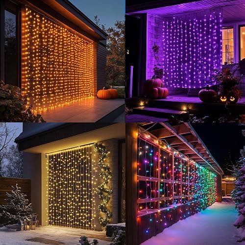 Dazzle Bright 300 LED Curtain String Lights, RGB Color Changing Christmas Fairy Lights for Bedroom with Remote & APP Control, Waterproof Smart Window Lights Party Wedding Garden Wall Decor thumbnail 3