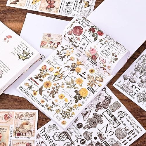 1500+ Pieces/50 Fogl Stickers Scrapbooking Stickers Scrapbooking Stickers for Scrapbooking Stickers Bullet Journal Scrapbooking Accessories for DIY Bullet Journal Accessories Diary Album Calendar thumbnail 5