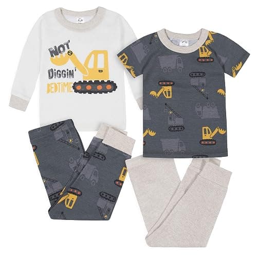 Gerber Baby Boys' Toddler Snug Fit 4-Piece Pajama Set - Image 1