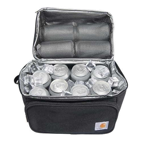 Carhartt Camping Cooler, Worksite Lunchbox, Soft Shell Lunch Bag for Construction Sites, Work and Everyday Use, Black thumbnail 5