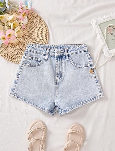 oyyniis Jean Shorts High Waist Straight Leg Denim Shorts thumbnail 3